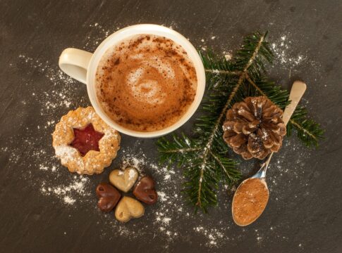 hot chocolate, cocoa, cookie