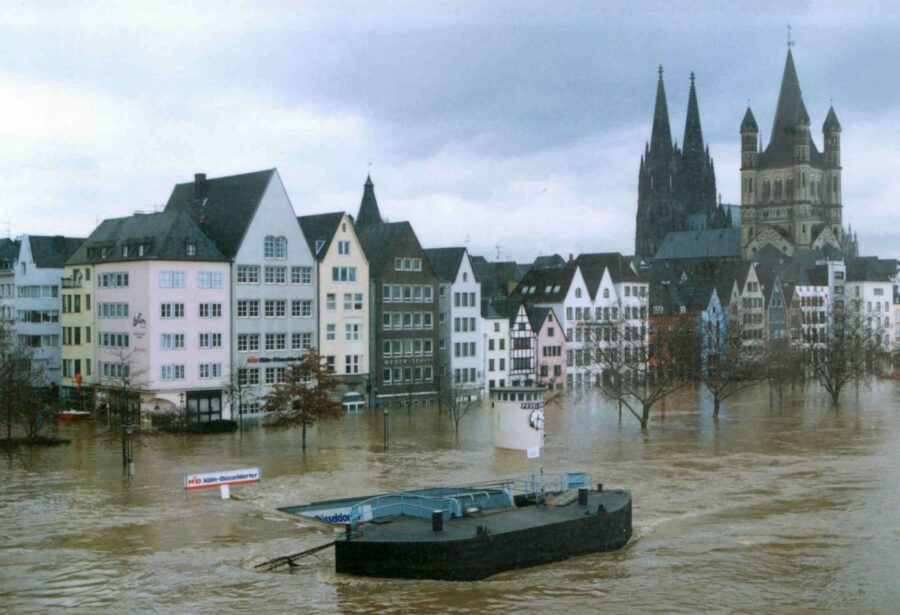 Weihnachtshochwasser 1993 in Köln